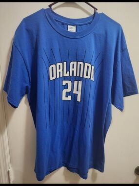 Orlando Magic Tee XL Blue #24 NBA Graphic Shirt